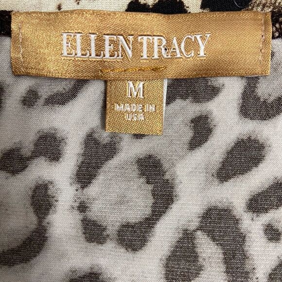 Ellen Tracy Leopard print sleeveless blouse - Picture 3 of 3